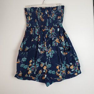 Blue Floral Romper